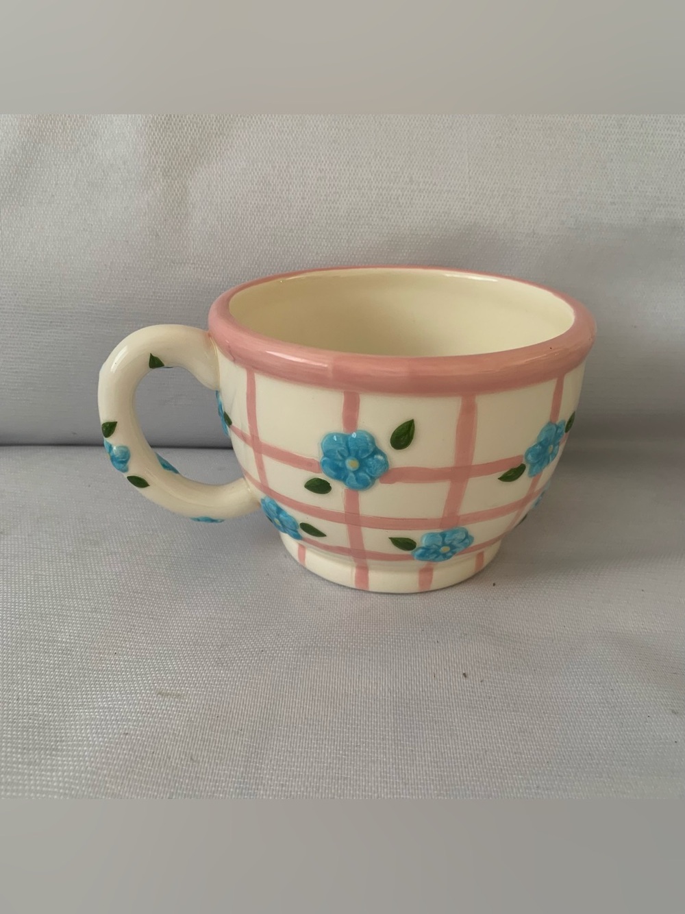 1998 Mary Engelbreit Cup Dishes Rose Collection Stackable Flowers Classic Mug